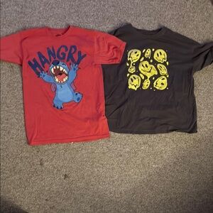 Disney Red and Black Short Sleeve Tees